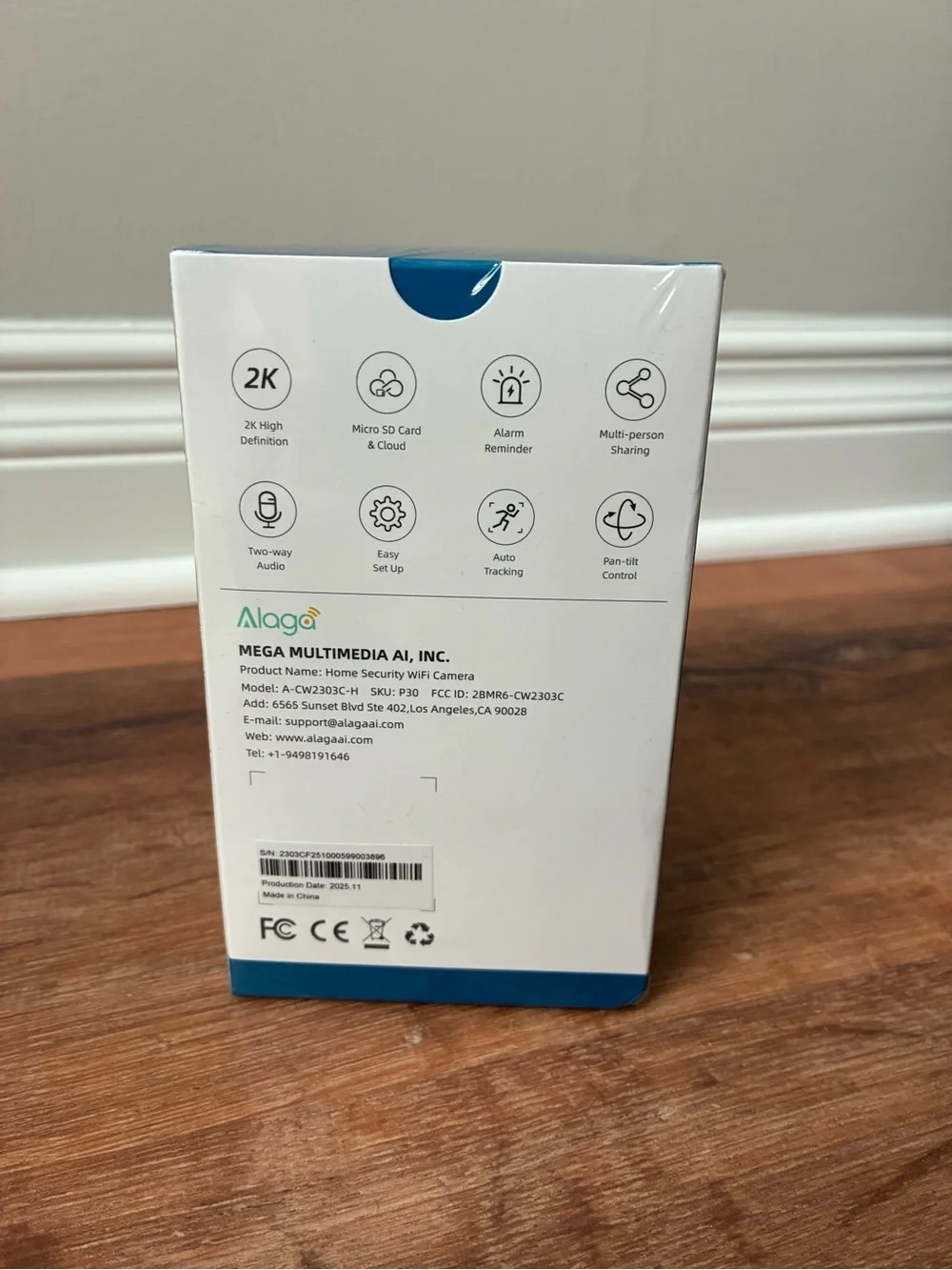 Alaga Home Security WiFi Camera NIB NWT